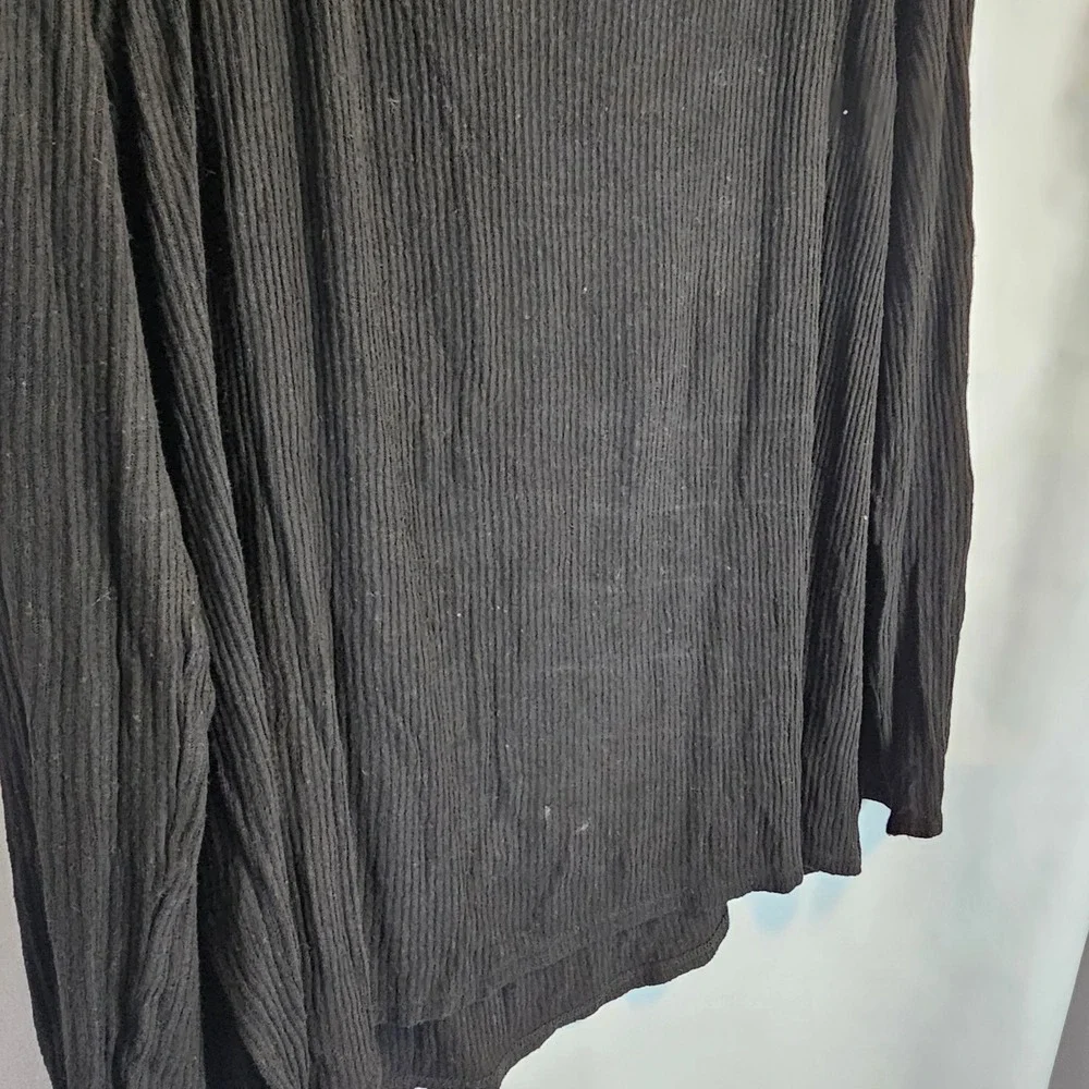 Velvet Graham Spencer Ribbed Knit Top Long Sleeve Black Womens Size Small‎ - Picture 2 of 7